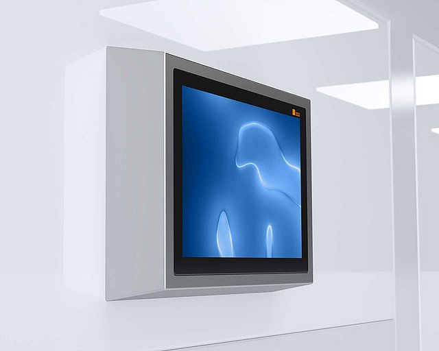 MODI als Aufputz-Display MODI als Aufputzdisplay in Arbeitsumgebung